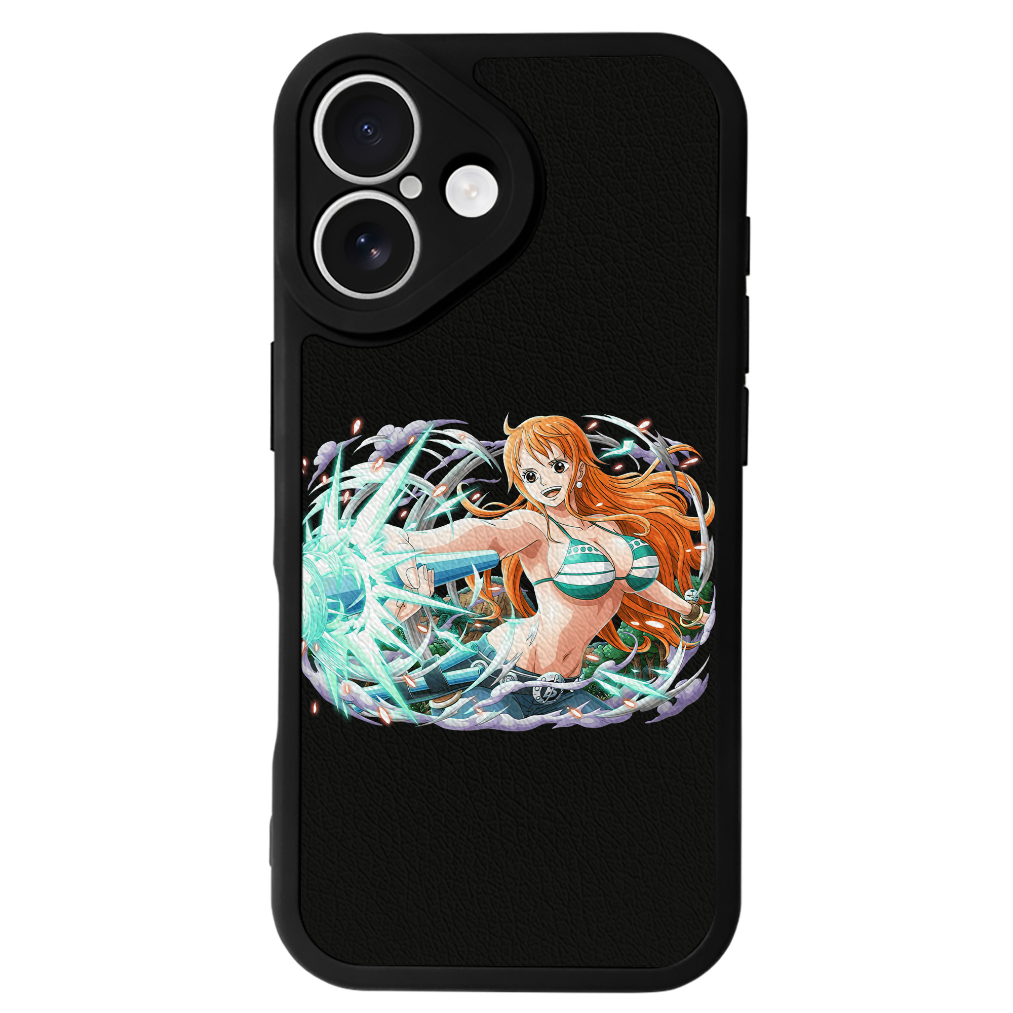 （画像用） ワンピース ナミ ONE PIECE Nami 【iPhone 16シリーズ対応】シリコンスマホケース（レザー調） 材質：シリコン